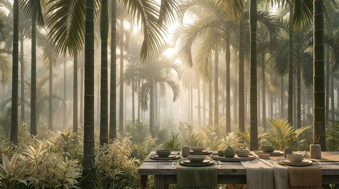 An areca palm grove