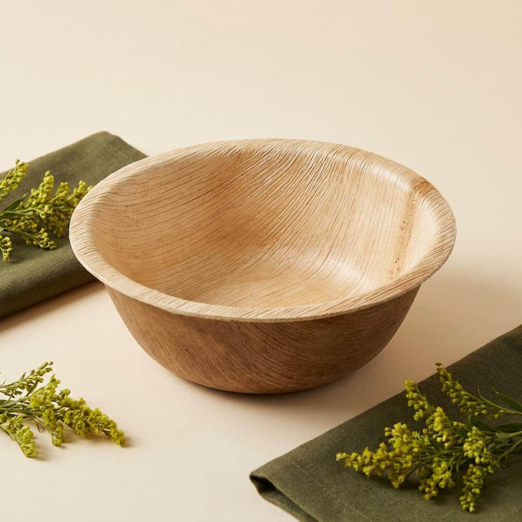 Areca Palm Round Bowls