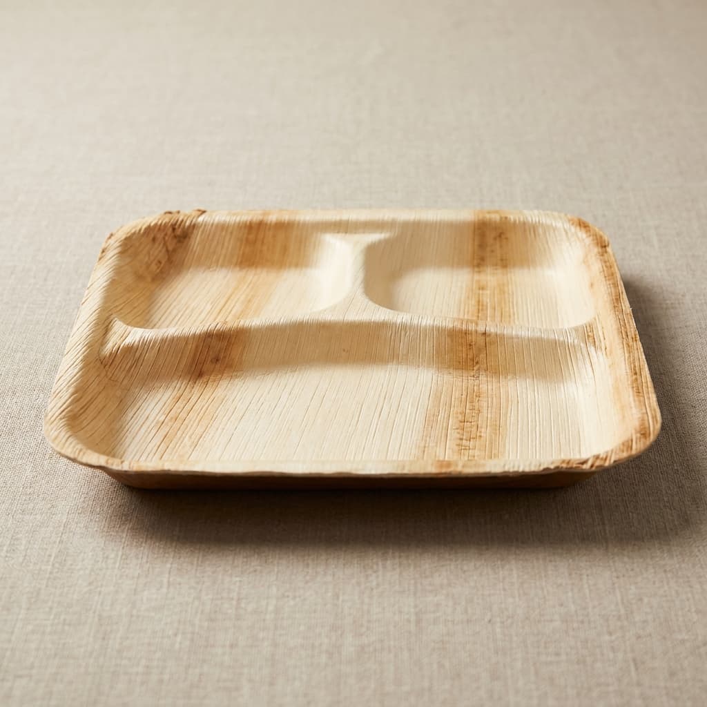 Areca Palm Compartment Tray