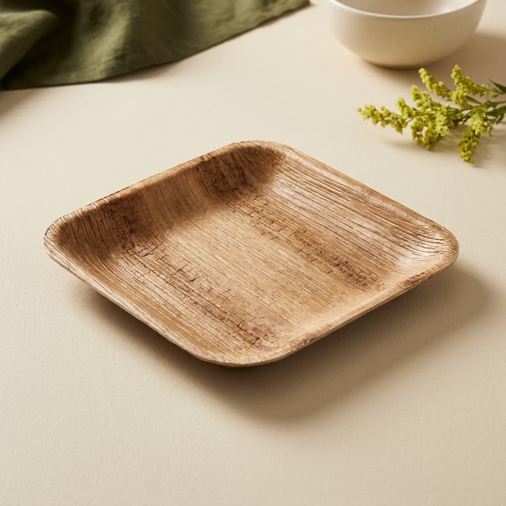 Areca Palm Square Plates