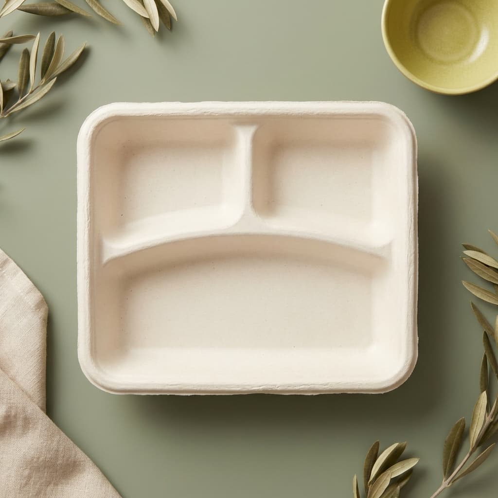 Bagasse tableware by Tilipan